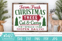 Farm Fresh Christmas Trees SVG | Farmhouse Sign SVG Product Image 1
