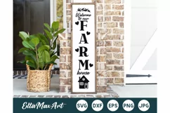 Welcome Porch Sign SVG, Front Porch Sign SVG, Vertical Sign Product Image 1