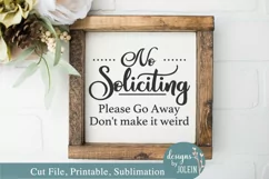 No Soliciting SVG, Sublimation, Printable, Jpeg, farmhouse Product Image 1