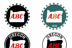 Oregon Monograms SVG, JPG, PNG, DWG, CDR, EPS, AI Product Image 2