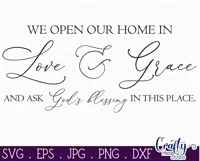 Love And Grace Christian Farmhouse Home Sign Svg Product Image 2