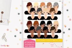 Girl clipart avatar, female logo, social brand LVB49 Alyssa Product Image 2
