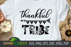 Thanksgiving SVG - Thankful for my Tribe DXF EPS PNG JPEG Product Image 1