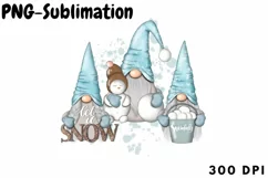 Let It Snow Winter Gnomes Sublimation Christmas Png Design Product Image 1