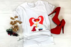 Couple Gnome valentine svg with hearts, key. Love you. SVG Product Image 4