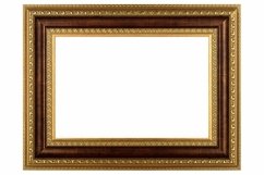 BUNDLE Golden mockup canvas frames isolated on white Product Image 8