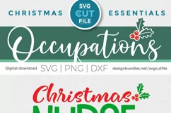 Christmas Nurse svg - Nurse Christmas Crew svg for crafters Product Image 3