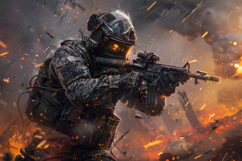Military Commando Background Wallpaper Product Image 1