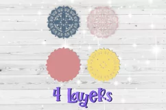 3D Layered Mandala svg mandala 3D Papercut SVG Yoga design Product Image 2
