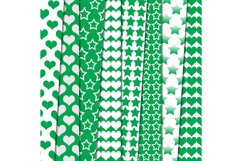 Green heart, stars patterned, green, white, stars, OFF, SALE Product Image 2