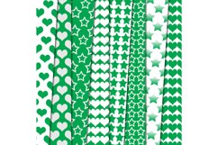 Green heart, stars patterned, green, white, stars, OFF, SALE Product Image 2