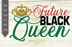 Future Black Queen Svg. Black Baby. Black Kid png dxf eps Product Image 2
