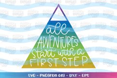 Camping - all adventures start with a first step svg Product Image 2