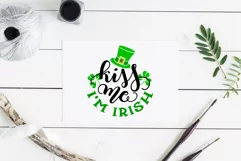Kiss Me I'm Irish SVG | Funny St. Patrick's Day Cut File Product Image 3