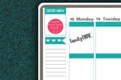Famiy Time Planner Sticker I Script Words Planner Stickers Product Image 2