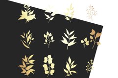 Valentine Gold Leaves PNG Golden 36 Elements Product Image 2