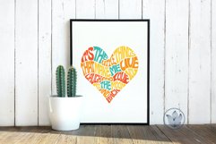 It's The Little Things Cut File | Love Heart Word Art Product Image 3