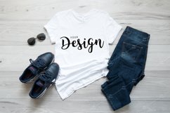 Bella Canvas 3001 White T-shirt Mockup Unisex Tee Mock up Product Image 1