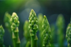 Fresh asparagus shoots with dew drops Product Image 1