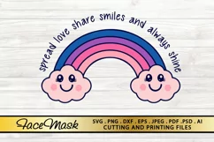 Rainbow SVG Mask SVG PNG EPS DXF Face Mask SVG Quotes SVG Product Image 6