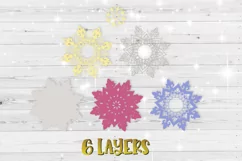 3D Mandala Layered svg Papercut SVG Zentangle yoga design Product Image 2