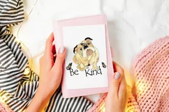 Bulldog with Butterflies Sublimation | Be Kind | Positive Product Image 3