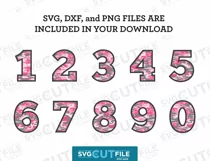 Pink camo svg, camo svg, camo numbers svg, camo birthday dxf Product Image 2
