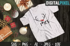 Mr & Mrs Christmas SVG PNG JPEG DXF - Silhouette, Cricut Cut Product Image 3
