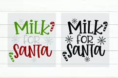 Milk for Santa SVG, Santa's Milk SVG Product Image 2