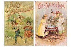 Vintage Children Book Covers Digital Paper Backgrounds Product Image 2