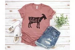 Goat Svg, Farm animal svg, Floral goat svg Product Image 3
