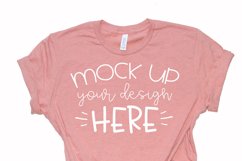 Mock up Bella Canvas 3001 Heather Prism Sunset Unisex Mockup Product Image 1