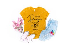 Bella Canvas Mockup 3001 Heather Mustard T-shirt Spring Product Image 1