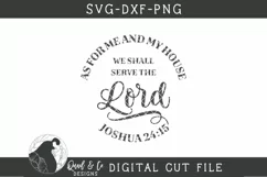 As for Me and My House SVG, Round Farmhouse Sign Cut File Product Image 2
