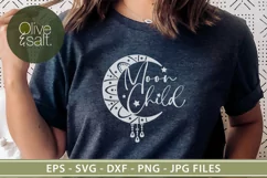 moon child svg, boho svg, hippie svg, moon quote svg Product Image 2