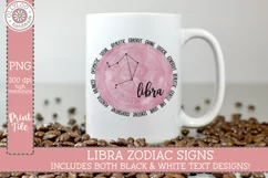 Libra Zodiac Sign with Personality Traits for Sublimation Product Image 3