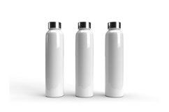 Rounded Long Bottle 3D Mockup Template Photoshop Product Image 2