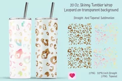 Leopard Glitter Tumbler. Seamless Tumbler Wrap Product Image 1