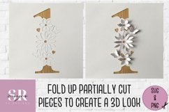 3D flower number bundle| Paper cutting | 3d number SVG Product Image 2