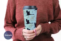 Woman holding travel mug PSD mockup, Travel mug mockup set Product Image 3