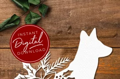 Christmas Fox- SVG EPS DXF PNG PDF JPG Product Image 4