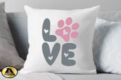 Dog SVG Paw Print SVG Valentines SVG Valentine's Day SVG Product Image 4