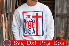 God Bless the USA Svg, 4th of July Png Product Image 1