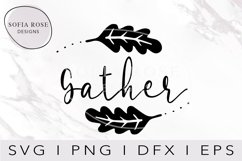 gather SVG, Thanksgiving SVG, Autumn SVG, Digital Cut Files Product Image 1