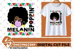 Melanin Poppin svg, Black Woman svg, Natural Hair svg, Diva Product Image 1