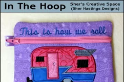 ITH Happy Camper (Shasta) Zipper Bag - Fully Lined, 5X7 HOOP Product Image 1