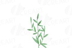 Green leaves and branches watercolor clip art pack, hand painted leafs collection. PNG, jpg, svg, vector illustrator &amp; corel files included Product Image 7