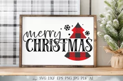 Merry Christmas SVG | Buffalo Plaid SVG | Christmas SVG | Wi Product Image 1