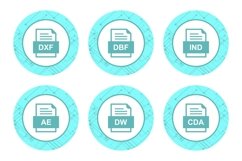 Set Of File Formats Icons Product Image 1
