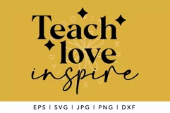 Teach love inspire SVG | Teacher Thank You Gift SVG Product Image 2